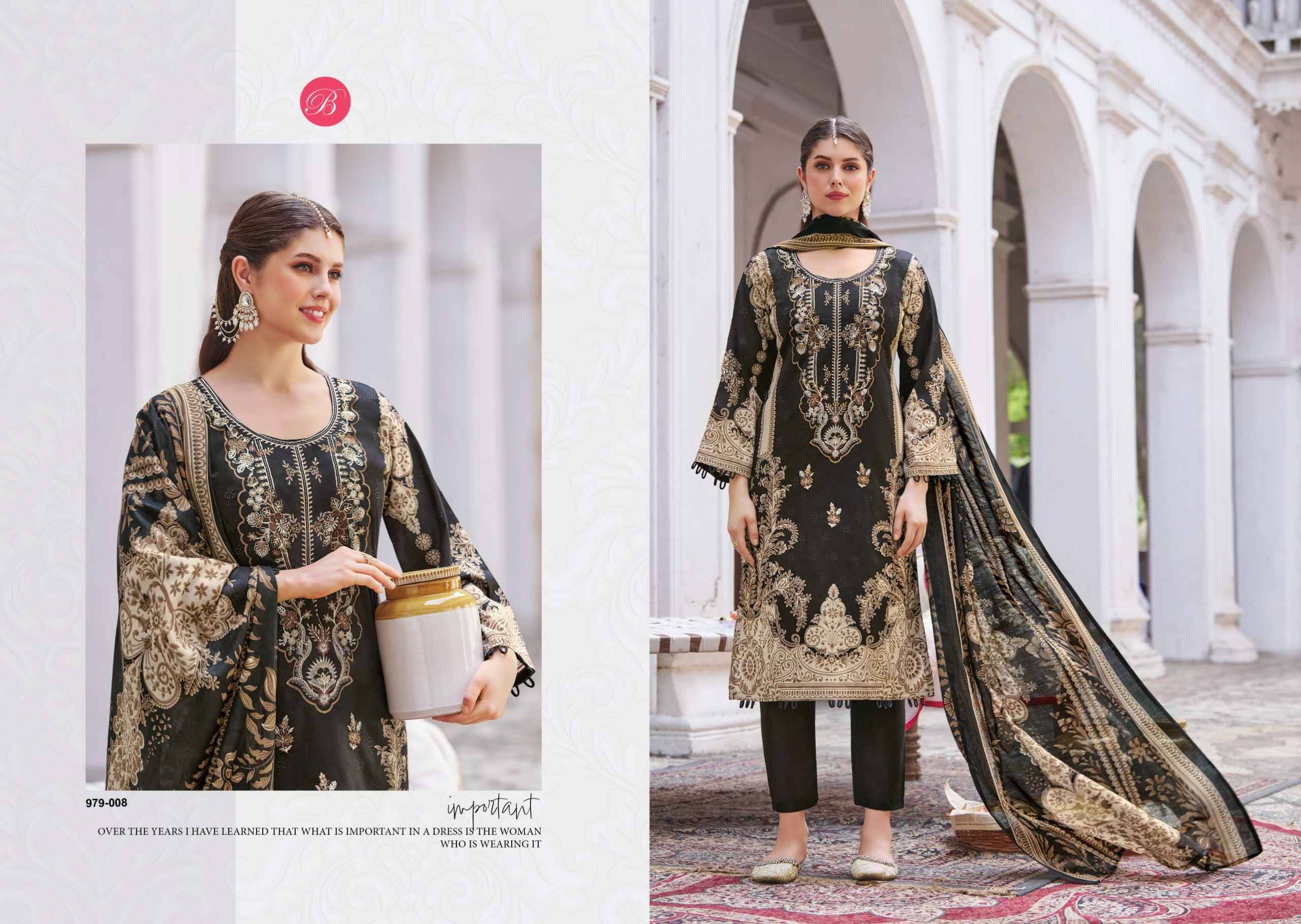 NAIRA VOL-142 By BelliZa DesigNer StuDio Pakistani Stylish Beautiful Colourful Printed & Embroidered Party Wear & Occasional Wear Pure cotton Dresses At Wholesale Price